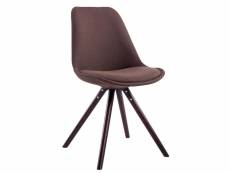 Chaise toulouse tissu pieds ronds , marron/cappuccino