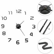Décoshop26 - Horloge murale 3D Design moderne 100 cm xxl Noir - noir