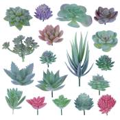 Ersandy - Lot de 18 Plantes Artificielles Succulentes