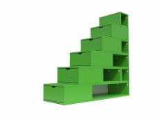 Escalier cube de rangement hauteur 150cm vert ESC150-VE