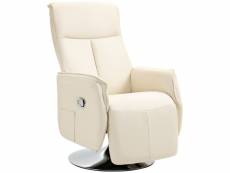 Fauteuil relax inclinable andria crème