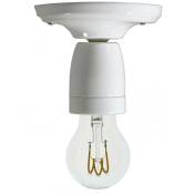 Fermaluce Color, la source de lumière colorée en porcelaine pour mur ou plafond Avec ampoule - Blanc - Avec ampoule