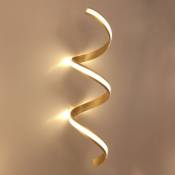 Grande applique - plafonnier spiralée en feuille d'or - Millenium - Doré / Laiton