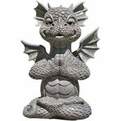 Jardin Méditation Dragon Statue, Sculpture Statue