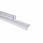 Joint d'étanchéité bas horizontal pour portes de douche 100 cm transparent pour verre 5 mm