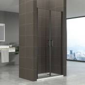 Kimiblack Porte de douche h 190 cm largeur réglable 70 à 73 cm transparent