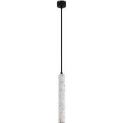 Lampe de plafond Tube de Ciment - Lampe Suspendue led - 30cm - Aroc Blanc - Béton, Métal - Blanc