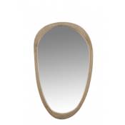 Miroir irrégulier bois de manguier 51x83cm