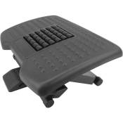 Primematik - Repose-pieds avec plate-forme réglable en plastique noir avec effet de massage 455 x 330 mm 3 niveaux