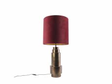 Qazqa led lampes de table bruut - rouge - art deco - d 400mm