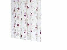 Rideau de douche textile avec oeillets mauve 180 x 200 cm