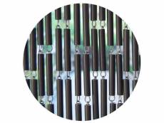 Rideau de porte en polyéthylène anthracite et acier campos 90x210 cm