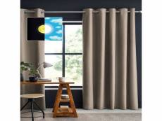 Rideau occultant 180x260 cm polyester lin PD16365
