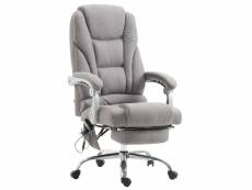 Splendide chaise de bureau categorie quito tissu avec fonction massage couleur gris