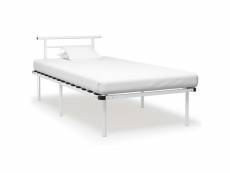 Stylé lits et accessoires gamme la valette cadre de lit blanc métal 100x200 cm