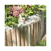 Suinga - Bordure flexible en bois, 40x7x250 cm. Clôture d'Extérieur Barrières de Jardin de Bois Palissade Bordurette de Jardin