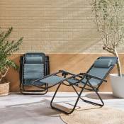 Sweeek - Lot de 2 fauteuils relax – Patrick – Textilène. pliables. multi-positions. émeraude - Émeraude