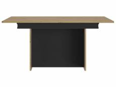 Table 205 cm avec allonge RAFAEL coloris noir/chÃªne artisan