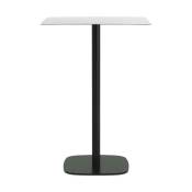 Table à manger carrée en aluminium noir et acier blanc 70 x 7O cm Form - Normann Cope