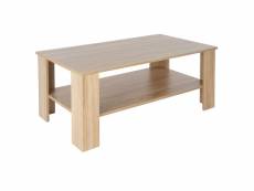 Table basse ml-design sonoma oak, 100x43x57 cm, en aggloméré et bois optique avec revêtement en mélamine 490001125