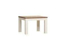 Table d'appoint carrée bois blanc et marron estale