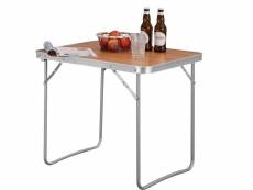 Table de camping.table pliante en aluminium et mdf.table