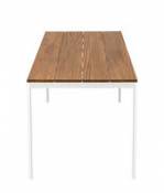 Table rectangulaire be-Easy / Teck - 200 x 79 cm - Kristalia blanc en métal