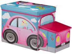 Tabouret pouf coffre boîte à jouets pouf enfant pliable rose helloshop26 13_0002812_7