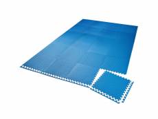 Tectake ensemble de 24 dalles carrées eva - tapis de sol, sport - bleu 404134