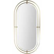 Toilinux - Miroir en métal ovale à suspendre - Longueur