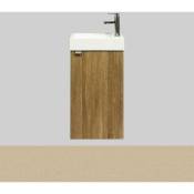 Top Bath - Meuble salle de bain avec vasque/lavabo Lave main à suspendre Ana 40 chêne