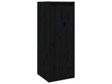 Vidaxl armoire murale noir 30x30x80 cm bois de pin