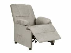 Vidaxl fauteuil inclinable gris clair similicuir daim