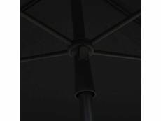 Vidaxl parasol de jardin avec mât 210x140 cm noir