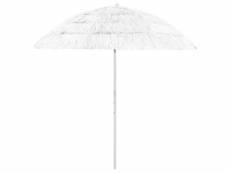 Vidaxl parasol de plage hawaii blanc 240 cm