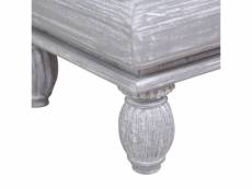Vidaxl table basse gris 90 x 50 x 40 cm bois d'acajou