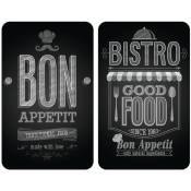 2 Couvre-plaques universel Bistrot - 30 x 52 cm - 30