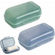 2 Pcs Boîtes à savon en plastique Boîtes à savon de voyage avec couvercles Boîtes à savon étanches Boîtes à savon scellées Boîtes à savon portables
