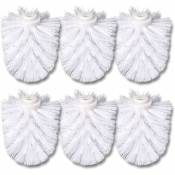 6 Pack wc Spare Brush Head White Spare Brushes White