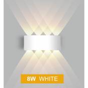8W Applique avec Détecteur de Mouvement,Allumage et Extinction Automatiques Applique Blanc Chaud 3000K,Lampe Mural Capteur d'éclairage pour