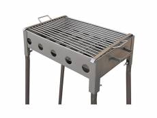 Barbecue en acier inoxydable coloris gris - 33 x 33