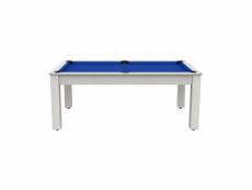 Billard convertible table 8 personnes arizona blanc boisé , bleu (plateau) A002A018A030A075