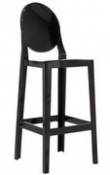 Chaise de bar One more / H 75cm - Plastique - Kartell noir en plastique