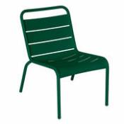 Chaise lounge Luxembourg / Assise basse - Fermob vert en métal