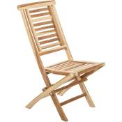 Chaise pliante d'extérieur en bois de teck certifié - Primematik