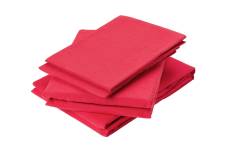 Drap plat en coton lavé coton rouge x