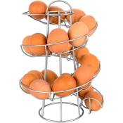 Eosnow - Distributeur d'œufs en spirale, support en fil de fer, organisateur de stockage d'œufs de poule, support d'affichage, panier pour comptoir