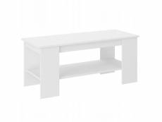 Framire table basse moderne 120 x 50 x 45cm blanc