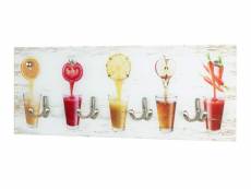 Garderobe murale en verre trempé "jus de fruits" - 50 x 5 x 20 cm -pegane-
