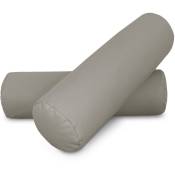 Happers - Coussin cylindrique 50x15 Gris clair pack 2 unités 50x15 Gris Clair - Gris Clair
